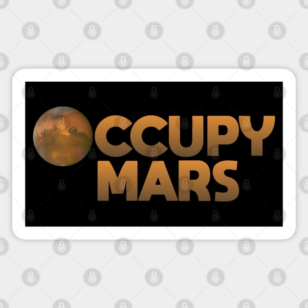 Occupy Mars Sticker by Dale Preston Design